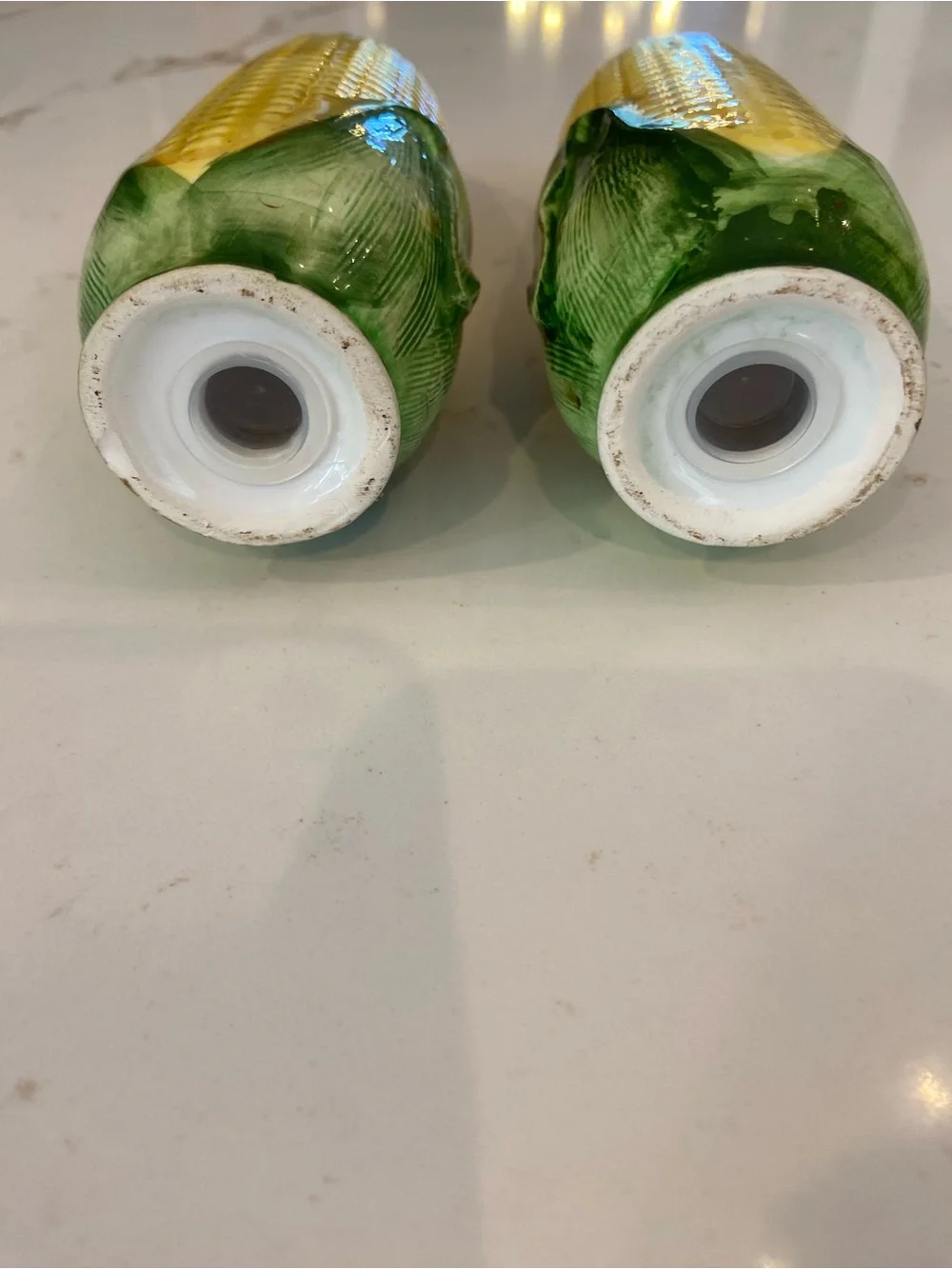 Vintage Corn on the Cob Salt & Pepper Shaker Set with Mini Creamer / Sugar Cup